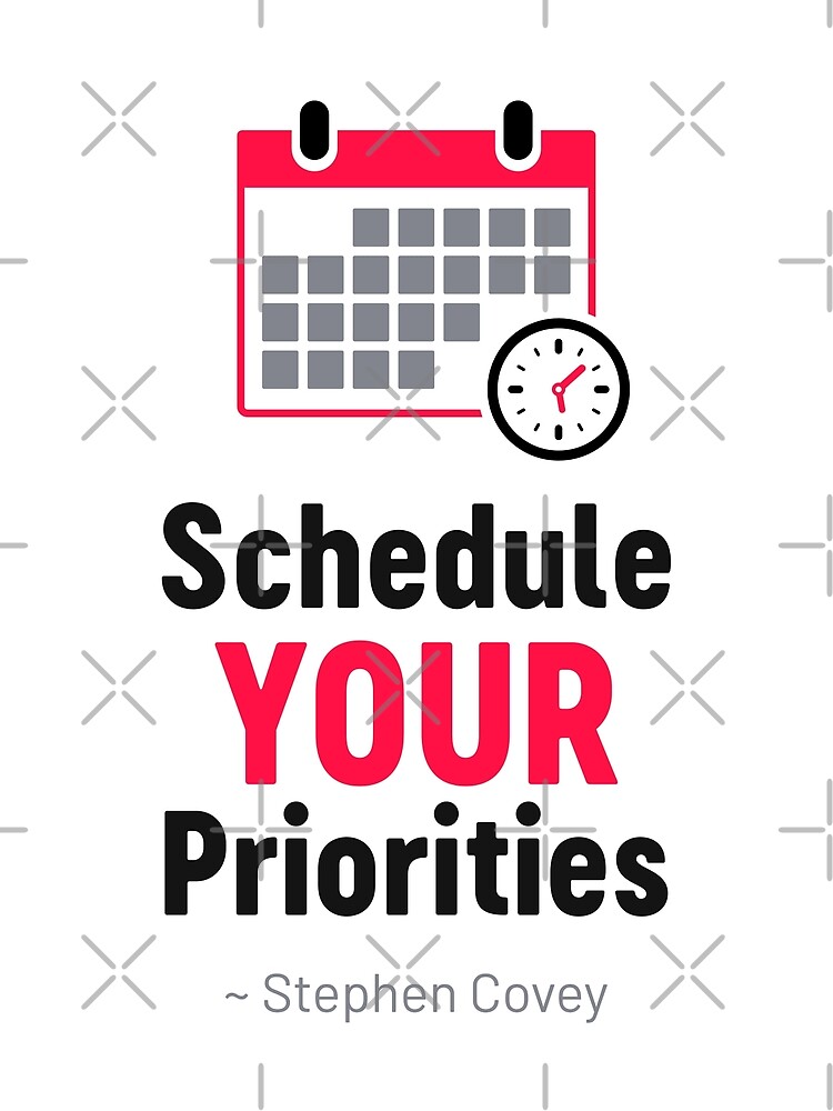  schedule your priorities canvas print for sale by barrycosta redbubble
