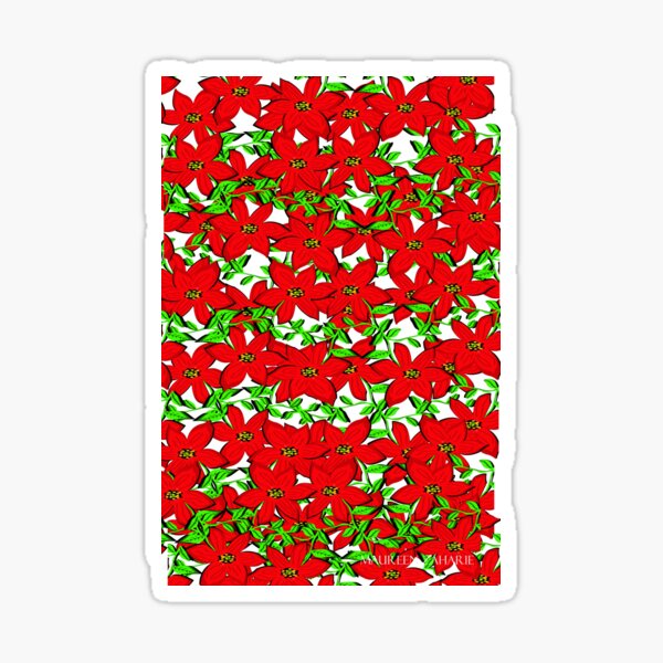 Aperçu de l'œuvre POINTSETTIA GARLAND créée et vendue par Maureen Zaharie.