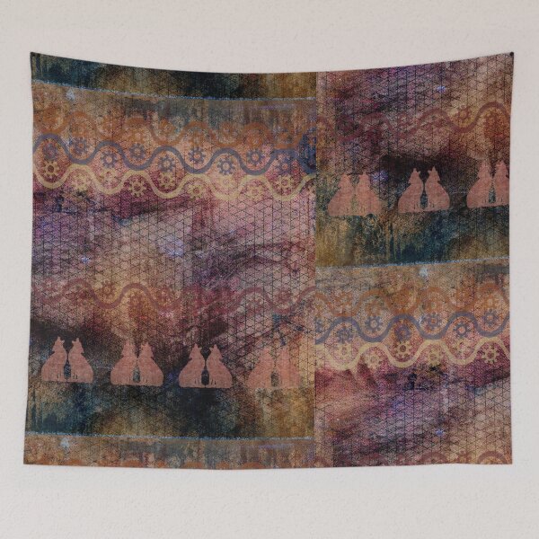 Item preview, Prayer for Harmony among all Humanity and Earth Wolves in browns designed and sold by WatersEdgeGal.