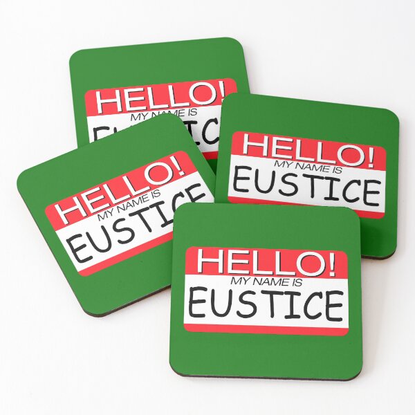 Item preview, "HELLO! MY NAME IS EUSTICE" NAME TAG designed and sold by WOOFANG.