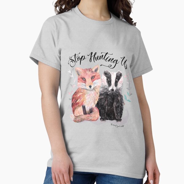 Item preview, Stop Hunting Foxes and Badgers designed and sold by hearteyedartist.