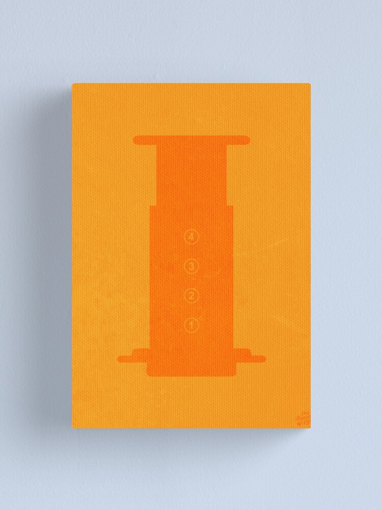 Thumbnail 1 of 3, Canvas Print, The Brew Series: AEROPRESS designed and sold by oskardahlbom.