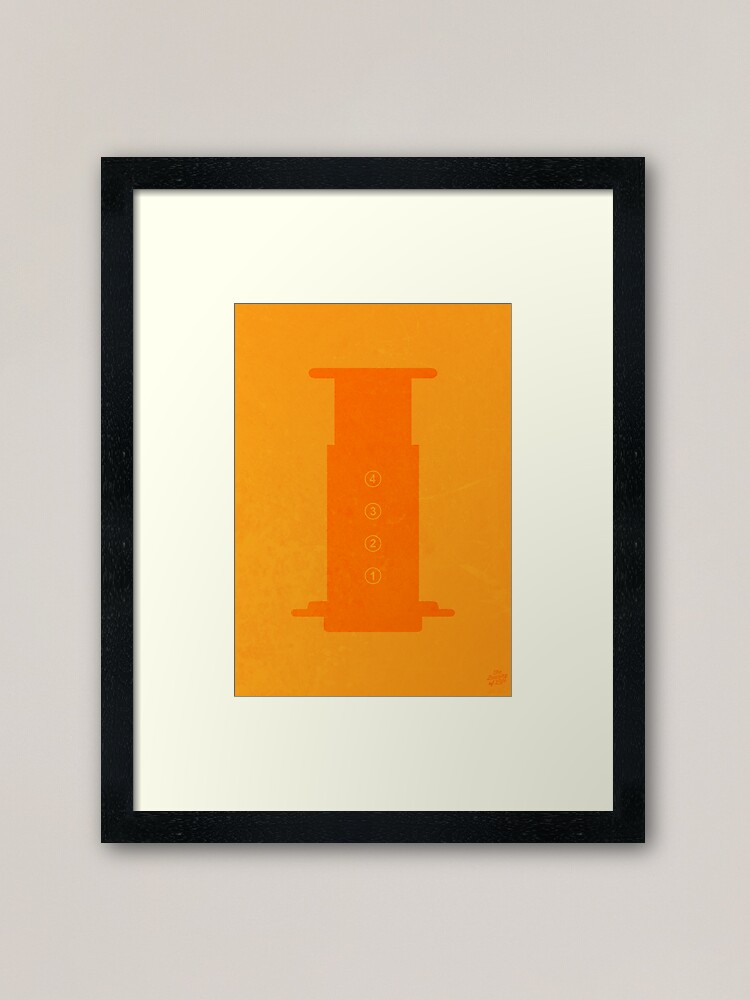 Thumbnail 2 of 7, Framed Art Print, The Brew Series: AEROPRESS designed and sold by oskardahlbom.