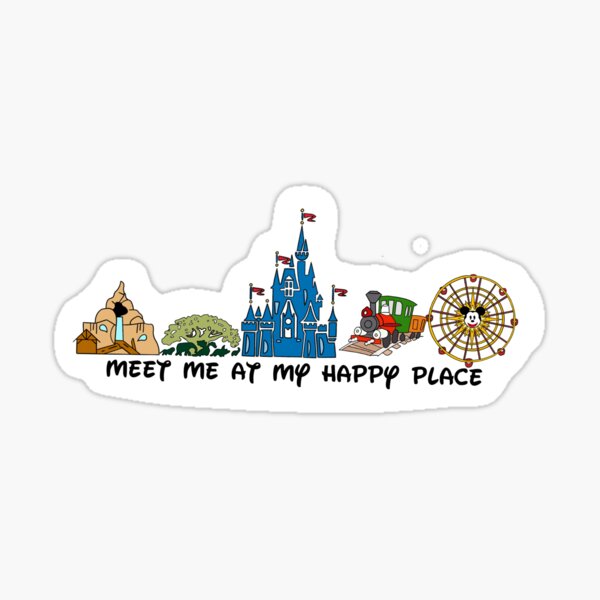 Meet Me At My Happy Place Stickers for Sale