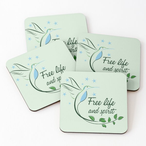 Item preview, Hummingbird Free Life and Spirit Freedom Quote designed and sold by Anna Lemos.