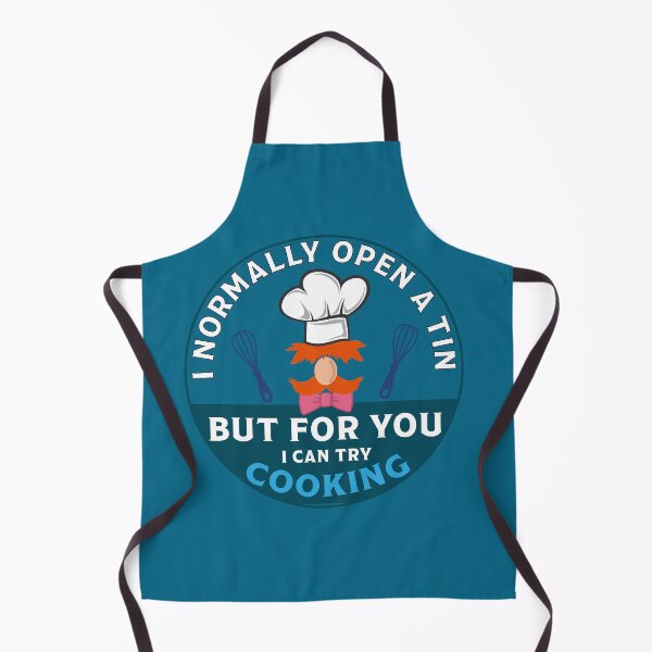 Hurdy Gurdy Bork Bork Microwave Chef - Bad Cook Apron Gifts - Lazy Cooks - Funny Swedish Chef Apron