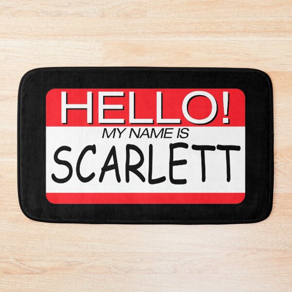 Item preview, "HELLO! MY NAME IS SCARLETT" NAME TAG designed and sold by WOOFANG.