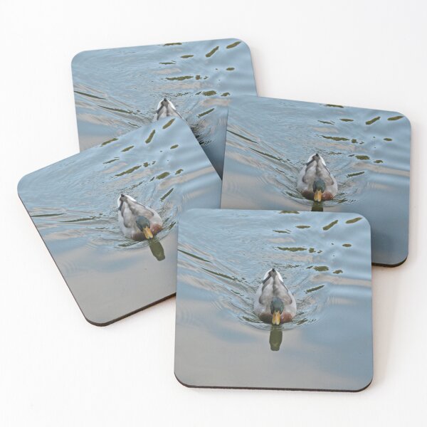 Item preview, Mallard duck swimming in a turquoise lake 2 designed and sold by Anna Lemos.