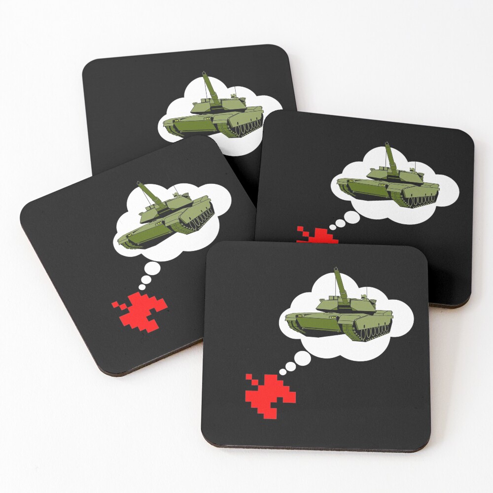 8- Bit Tank Dreams Coasters (Set of 4)