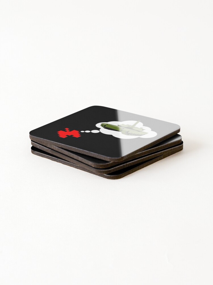 Alternate view of 8- Bit Tank Dreams Coasters (Set of 4)