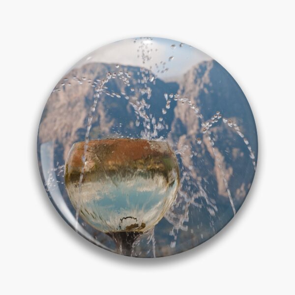 Item preview, Glass of Wine (water) with mountain backdrop designed and sold by ChrisJoubert.