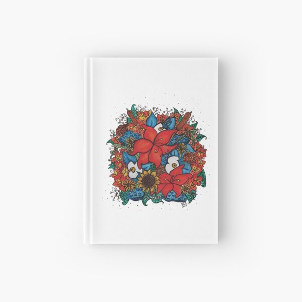 Flower Series 12 Nancy's Turquoise Hardcover Journal