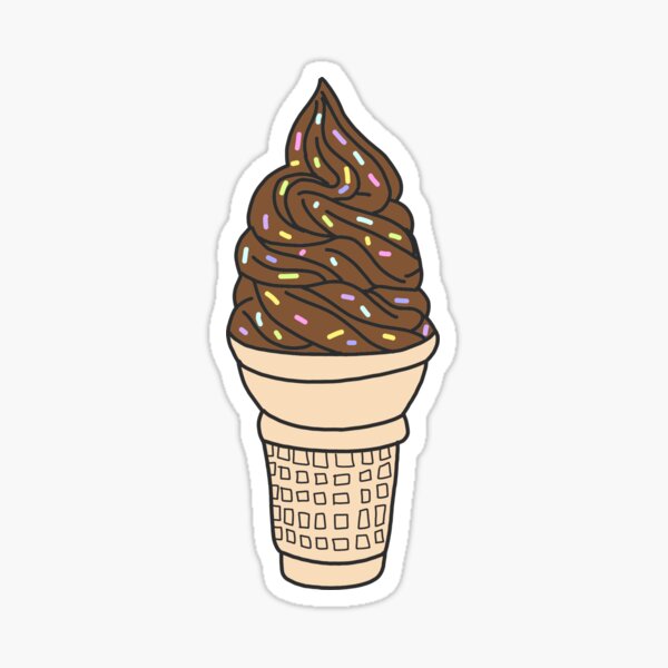 Item preview, Chocolate Ice Cream designed and sold by stickersbylaurt.
