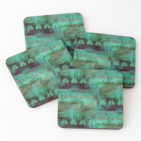 Item preview, Prayer for Harmony among all Humanity and Earth Wolves in grunge green designed and sold by WatersEdgeGal.