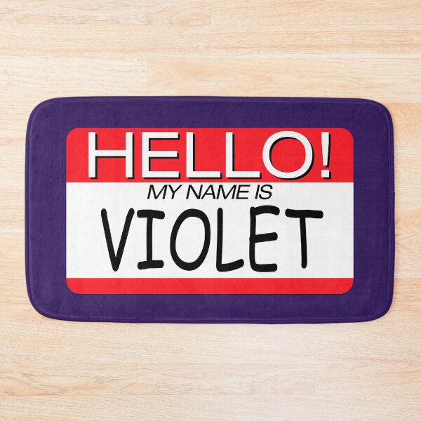 Item preview, "HELLO! MY NAME IS VIOLET" NAME TAG designed and sold by WOOFANG.