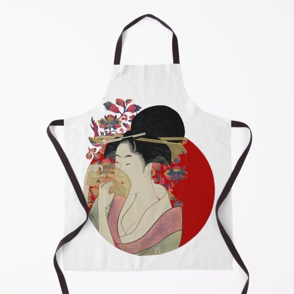 Item preview, Japanese Flag - Portrait of Woman with a Comb designed and sold by weavernap.