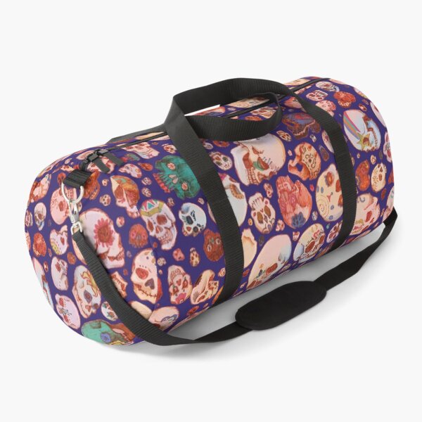 Skull Doodles - blue Duffle Bag