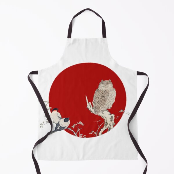 Item preview, Japanese Flag - Bullfinch and Horned Owl designed and sold by weavernap.