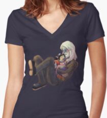 Surviving For Her Fitted V-Neck T-Shirt