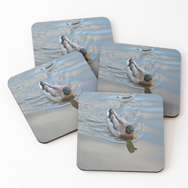 Item preview, Mallard duck swimming in a turquoise lake designed and sold by Anna Lemos.