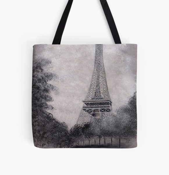 Eiffel Tower All Over Print Tote Bag