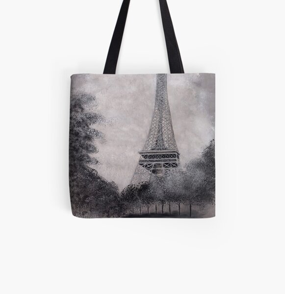 Eiffel Tower All Over Print Tote Bag