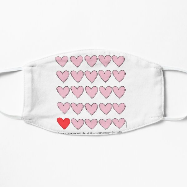 I love someone with FASD - black text Mask