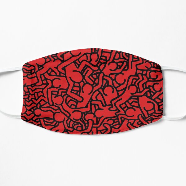 Red Haring Inspired LGBTQ+ Pride 80s figures design Flat Mask