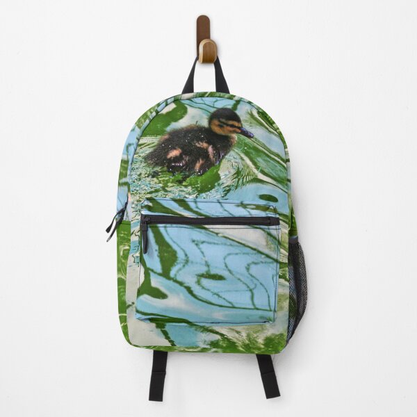 Item preview, Mallard duckling swimming in a pond Water Reflections designed and sold by Anna Lemos.