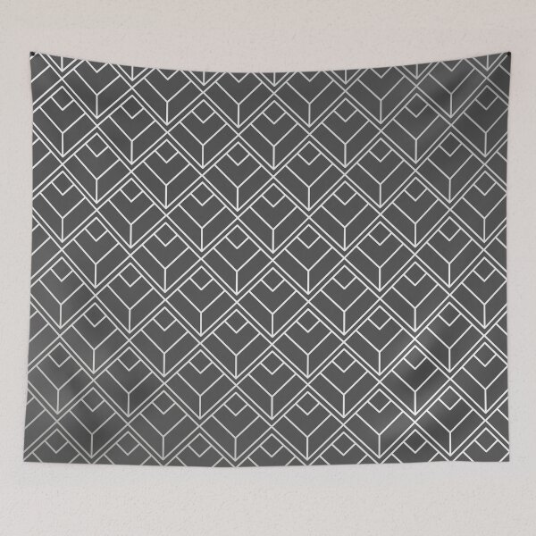 Item preview, Modern Diamond Pattern in Charcoal Grey designed and sold by simplydesignart.