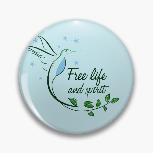 Item preview, Hummingbird Free Life and Spirit Quote designed and sold by worldways.