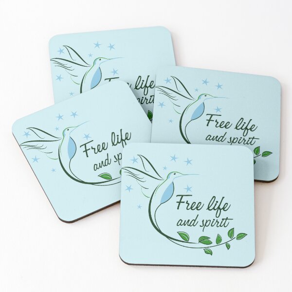 Item preview, Hummingbird Free Life and Spirit Quote designed and sold by worldways.