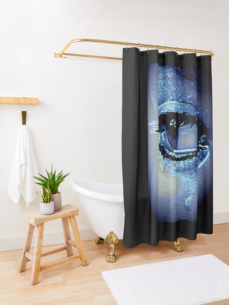 Alternate view of BLUE EYE TEARS Shower Curtain