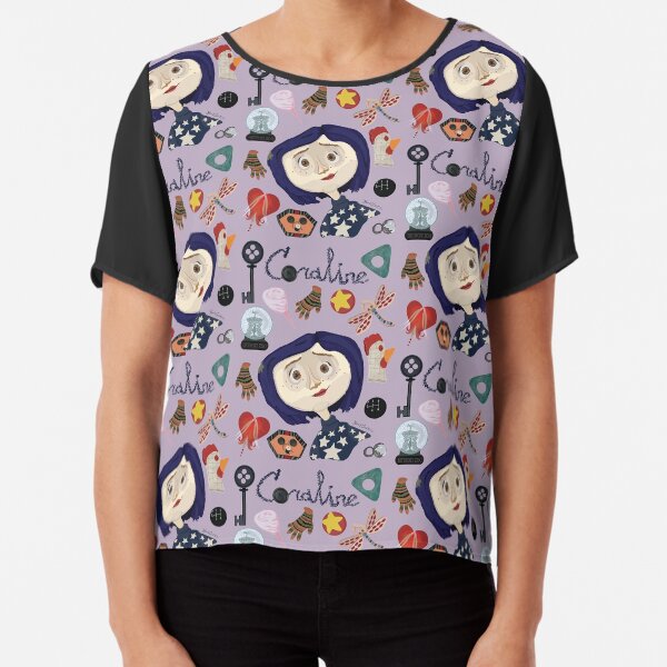 At the Pink Palace Apartments Pattern Chiffon Top