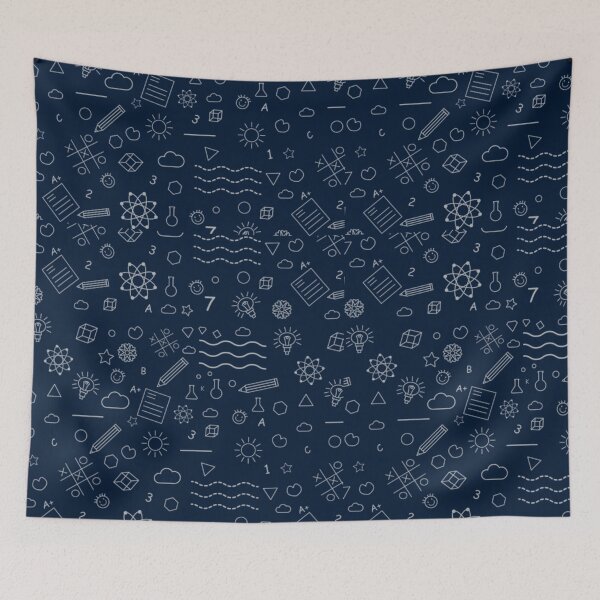 Item preview, Back to School Pattern Kids Children Students Study Learn Education Book Note Navy Background designed and sold by TheGreekGuy.
