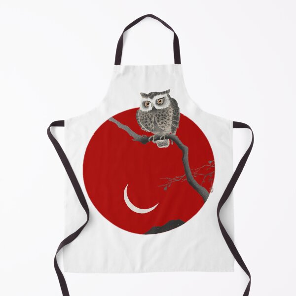 Item preview, Bandera japonesa - Búho chico en la rama de un árbol desnudo designed and sold by weavernap.