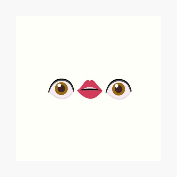 Eyes Mouth Emoji Art Prints for Sale Redbubble