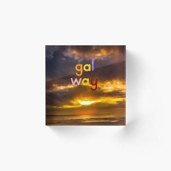 Sunset Over Galway Bay Acrylic Block
