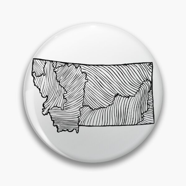 Item preview, Montana Watershed Map designed and sold by NaomiFriend.