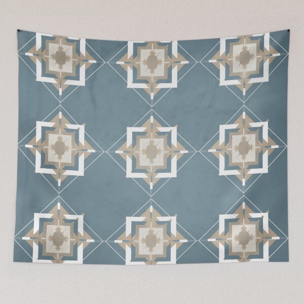 Item preview, Teal and Taupe Mosaic Pattern designed and sold by simplydesignart.