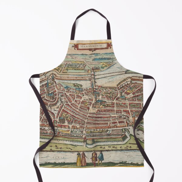 Item preview, Vintage Hamburg Germany Map (1588) designed and sold by BravuraMedia.
