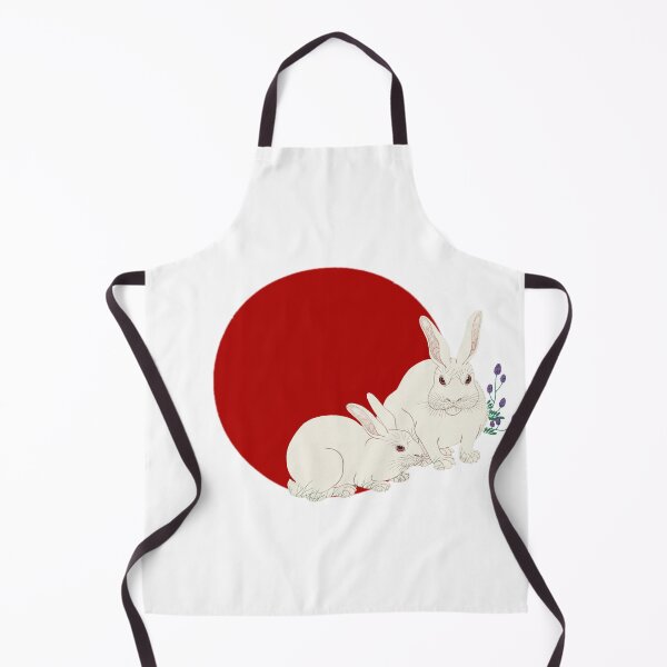 Item preview, Japanese Flag - Rabbits at Full Moon designed and sold by weavernap.