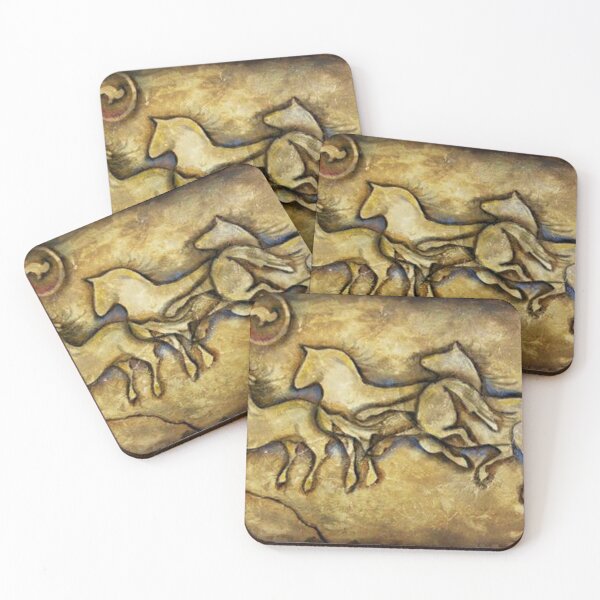 Item preview, Three Horses Cave Art / Lascaux / Stampeeding / Native / War Horse / Wild Horse / Painted Pony designed and sold by artenvironments.