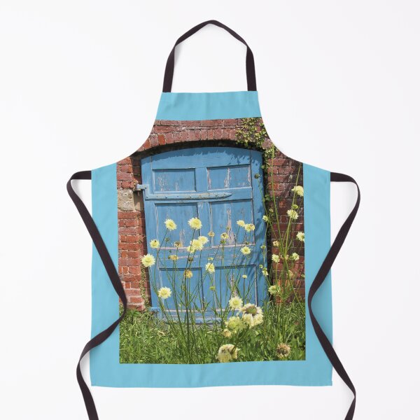 Item preview, Common Buttonbrush (Cephalanthus Occidentalis) and Blue Door into the Walled Garden at Croft Castle, Leominster designed and sold by GoNatureDesigns.