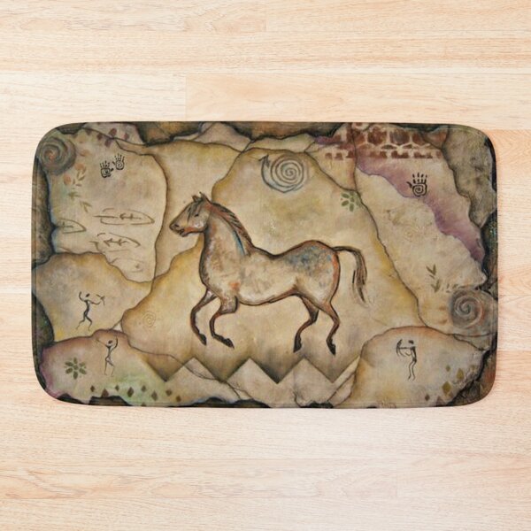 Item preview, War Horse / Native Cave Art / Lascaux / Painted Pony / Native American / Hunter designed and sold by artenvironments.
