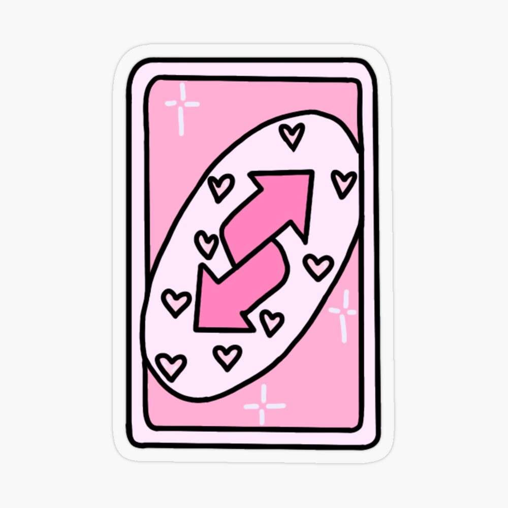 Uno reverse card with love symbol