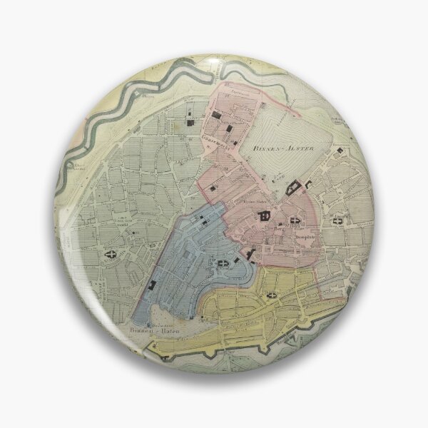 Item preview, Vintage Hamburg Germany Map (1836) designed and sold by BravuraMedia.