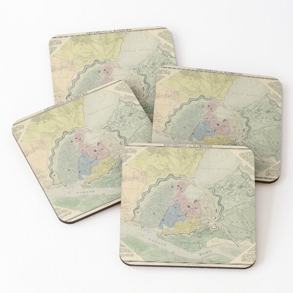 Item preview, Vintage Hamburg Germany Map (1836) designed and sold by BravuraMedia.