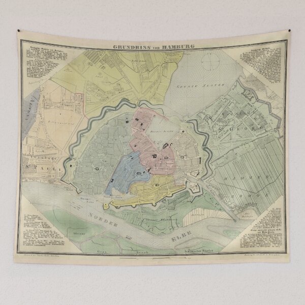 Item preview, Vintage Hamburg Germany Map (1836) designed and sold by BravuraMedia.