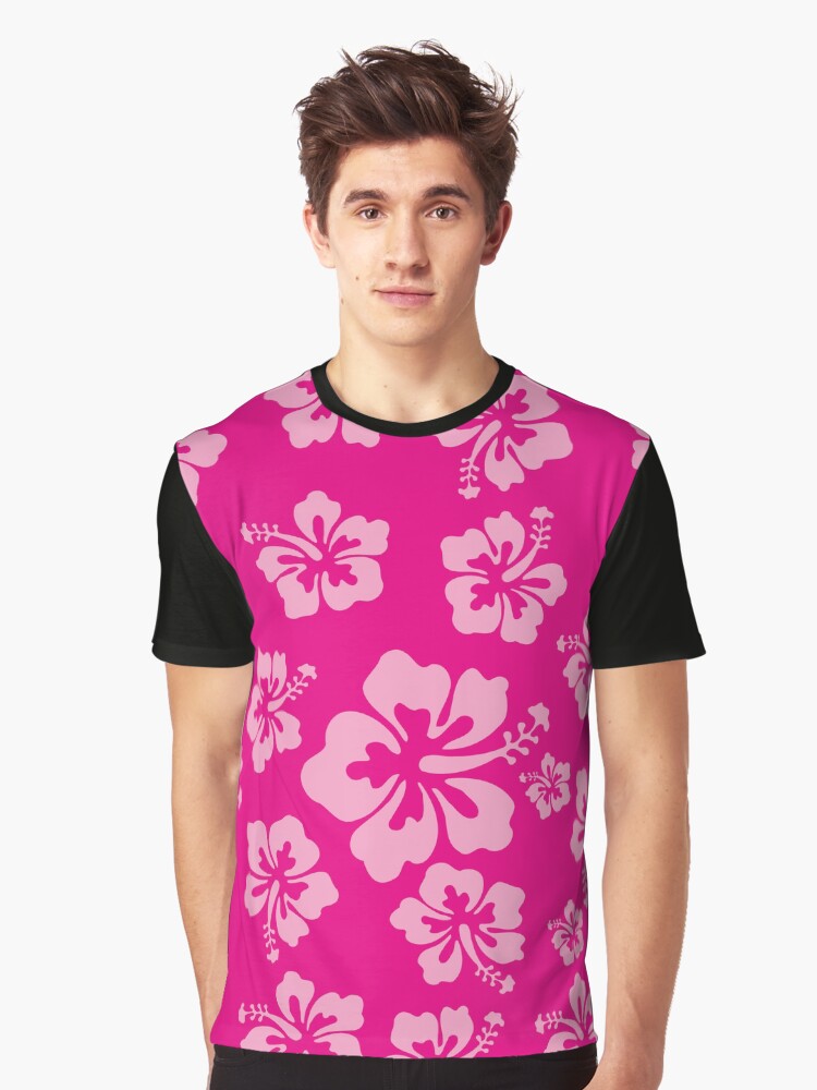 Tropical Hot Pink Hibiscus Flower Floral Pattern Hawaiian Print